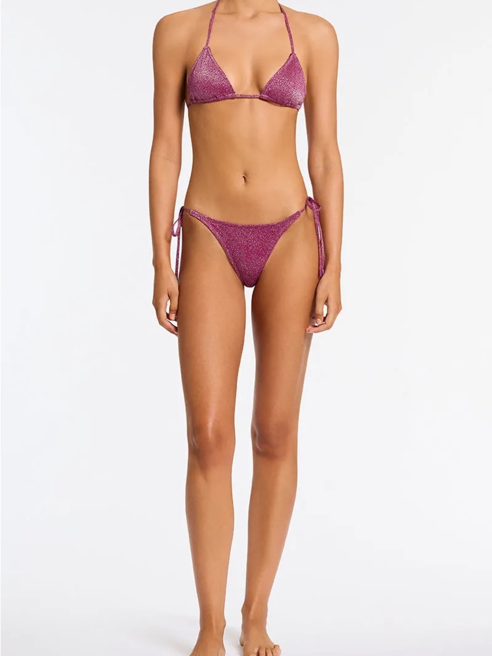 triangl CASSA SPARKLE Burgundy Top Size Small Bottom Size Large